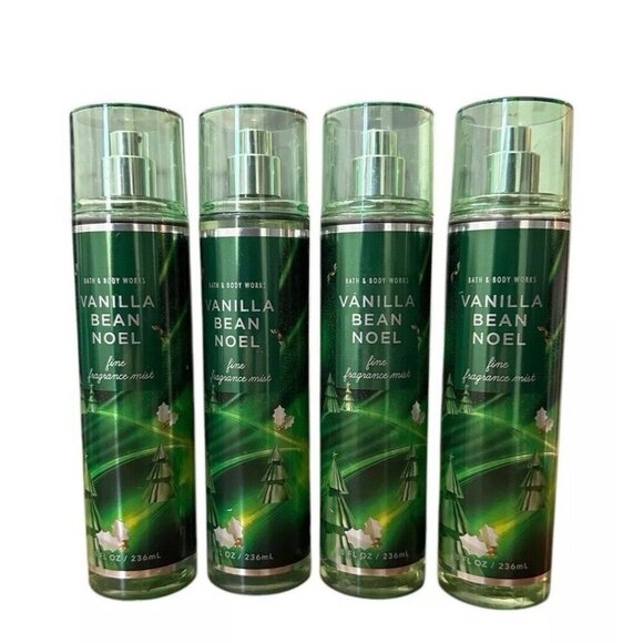 Bath & Body Works Vanilla Bean Noel Body Mist 8oz Lot Of 2 - Picture 1 of 2